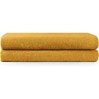 Blumtal Terry Handdoeken Set - 2 x Baddoek - 70 x 140 cm - Mosterd