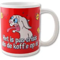 Paper Dreams Funny Mugs 26- crisis als de koffie