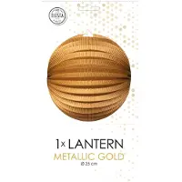 Globos Nordic Wefiesta - Bollampion Metallic Goud (25 cm) - Lampion sint maarten - lampionnen - Sint maarten optocht - lampionnen papier