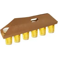 Papstar Draagtray, karton 12 cm x 9,5 cm x 62 cm bruin voor 6 bekers (30 stuks)