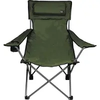 MFH - Max Fuchs Fox Outdoor - Klapstoel - "Deluxe" - Legergroen - rug- en armsteun