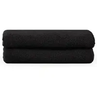 Blumtal Terry Handdoeken Set - 2 x Handdoek - 50 x 100 cm - Zwart