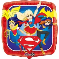 Generik DC Super Hero Girls aluminium comic book ballon - Feestdecoratievoorwerp