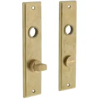 Intersteel Kortschild rechthoekig met toilet-/badkamersluiting messing getrommeld