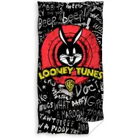 Warner Bros. handdoek Looney Tunes 70 x 140 cm katoen zwart