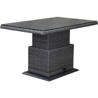 AVH-Collectie Miami lounge-diningtafel 160x90xH47-71 cm in hoogte verstelbaar antraciet