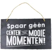 Paper Dreams Leisteen - Spaar geen centen (zwart)