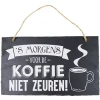 Paper Dreams Leisteen - voor de koffie zeuren (zwart)