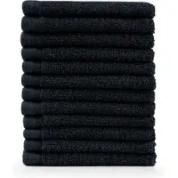 Blumtal Terry Handdoeken Set - 12 x Gezichts Handdoekje - 30 x 30 cm - Donkerblauw