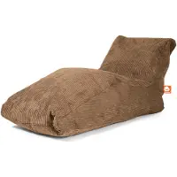 Whoober loungestoel zitzak "Bali XL" ribcord taupe - Zacht en comfortabel - Wasbaar