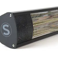 Stenda Terrasverwarmer elektrisch 3000 watt - Calor Sombra 3000 watt - Mat zwart - afstandsbediening - minimale rode gloed