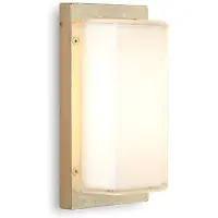 MORETTI Wandlamp buiten Ice Cubic, dimbaar, messing / goud, Messing