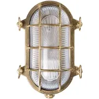 MORETTI Wandlamp buiten Tortuga, dimbaar, messing / goud, Messing, Maritiem