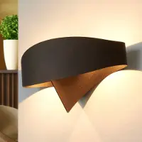 Selene Design wandlamp SCUDO, dimbaar, brons / oud-messing, Hal, metaal, Wandlamp design