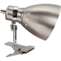 Steinhauer Klemlamp Spring, alu / grijs / zink, Woon-/ Eetkamer, metaal, Modern, Klemlamp