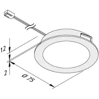 Hera LED meubelverlichting FAR 68 roestvrij staal 4W 3.000K 68, dimbaar, alu / grijs / zink, Woon-/ Eetkamer, Kunststof, Modern