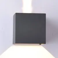Mantra-Iluminacion LED-wandlamp buiten Davos, zwart, Aluminium, Modern, LED wandlamp buiten