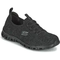 SKECHERS Glide Step Textiel Dames Zwarte Sneakers