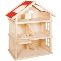 Goki Poppenhuis - 3 Etagenhuis - 65X35X87,5Cm - Zonder Meubels - 3 Jaar