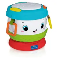 Clementoni Baby Activiteitentrommel - Interactief Muziek Speelgoed met Licht en Geluid - Trommel Muziekinstrument Kinderen - Peuter vanaf 10 Maanden