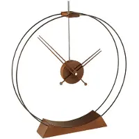 Nomon Aire Staande Klok Black Fiberglass, Ash Wood with Walnut Finished