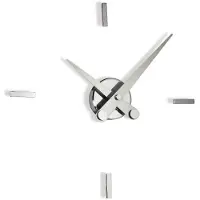Nomon Puntos Suspensivos Wandklok 4ts | Chromed, Steel Hands
