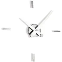Nomon Puntos Suspensivos Wandklok 4ts | Chromed, White Steel Hands