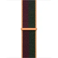 Apple Watch 38/40/41 mm Nylon Sport Loop Horlogeband Donkere kers/bosgroen