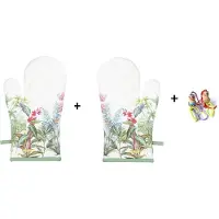 Clayre & Eef 2x Ovenhandschoen Botanisch
