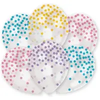 Amscan ballonnen Confetti in verschillende kleuren 27,5 cm 6 stuks