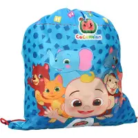 Cocomelon gymtas First Day junior 1,5 liter polyester blauw