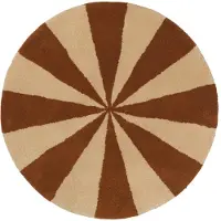 Ferm Living Arch handgetuft tapijt Ø70 cm Dark brick-Off white