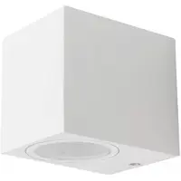 ABC-led Wandlamp armatuur wit - Vierkant - GU10 fitting - 35W - IP44