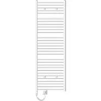 LuxeBath Badkamerradiator Elektrisch met verwarmingselement 900W 600x1800 mm Wit recht met zijaansluiting