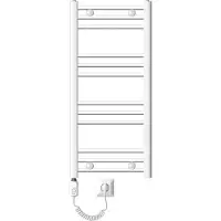 LuxeBath Elektrische badkamerradiator met verwarmingselement 600W 400x800 mm wit recht met zijdelingse senna