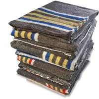 Kortpack - Verhuisdekens 150cm breed x 200cm lang - 5 x blauw + 5 x rood - 10 stuks - Pakdekens voor Opslag, Verhuizingen en Transport - (099.0082)
