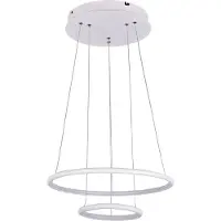 Fantasia ANNU LED pendel 2 ringen 36W SMD LED 3000K dimbaar ø400+300mm wit