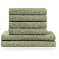 Blumtal Terry Handdoeken Set - 2 x Baddoek & 4 x Handdoek: Pastel Groen