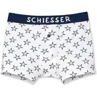 Schiesser 2-delige set: boxershorts wit/donkerblauw - 40% | Maat: 152