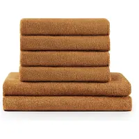 Blumtal Terry Handdoeken Set - 2 x Baddoek & 4 x Handdoek: Pompoen