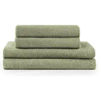 Blumtal Terry Handdoeken Set - 2 x Baddoek & 2 x Handdoek: Pastel Groen
