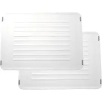 Coninx Snijplank kunststof Brea 37cm set van 2 - Witte snijplanken met anti slip
