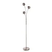 LumenXL Moderne staande lamp met smoke glas, 3-lichts - Campbell