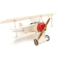 Authentic Models - Triplane, Transparant - baby mobiel - kinderkamer decoratie - babykamer decoratie - vliegtuig decoratie - Vliegtuig
