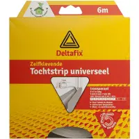 Deltafix Tochtstrip univ 9x7mm transp.6m