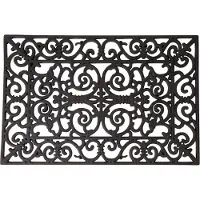 Esschert Design Deurmat 60x40cm Zwart zwart Rubber Deurmat