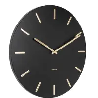 Karlsson Wandklok Charm | staal zwart 45x45x3.5 cm wandklokken | NADUVI