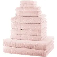 Bonprix Handdoek van katoen (10-dlg. set) maat 10-dlg. set bestaande uit wasdoekje: 30/30 cm, gastendoekje 30/50 cm: 30/50 cm, handdoek 50/100 cm: 50/100 cm, douchelaken: 70/140 cm