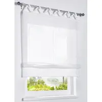 Bonprix Vouwgordijn in linnen look met rijgkoord maat h/b: 130/60 cm
