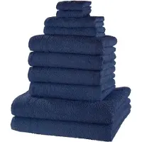 Bonprix Handdoek van katoen (10-dlg. set) maat 10-dlg. set bestaande uit wasdoekje: 30/30 cm, gastendoekje 30/50 cm: 30/50 cm, handdoek 50/100 cm: 50/100 cm, douchelaken: 70/140 cm